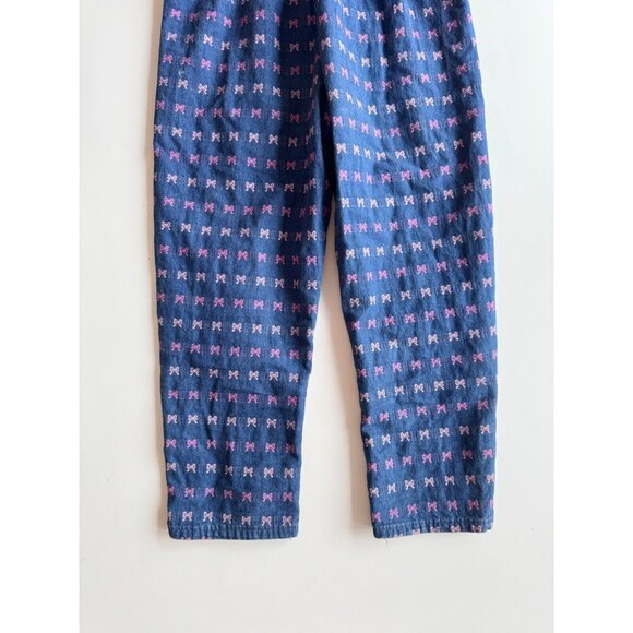 Vintage Girls' OSHKOSH B'GOSH Pink Bow Embroidered Blue Denim Overalls, Size 6 - Picture 11 of 15